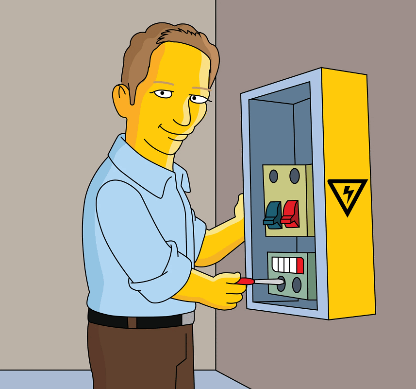 Electrician Caricature Portrait