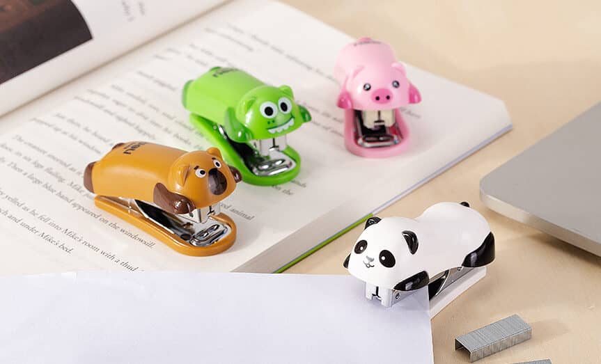 Mini Cute Bear Desktop Stapler Funny Boss Gifts