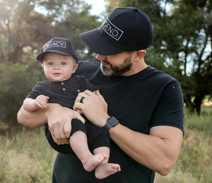 Matching Caps for Dad and Son