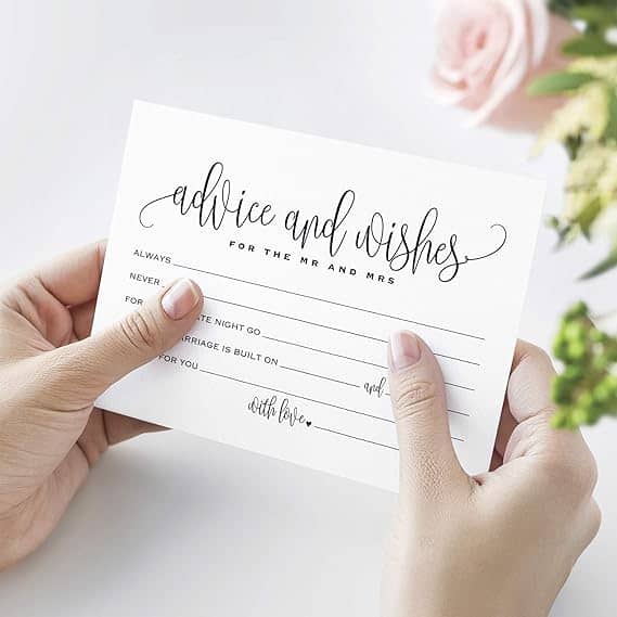 Advice and Wishes Cards for the New Mr and Mrs