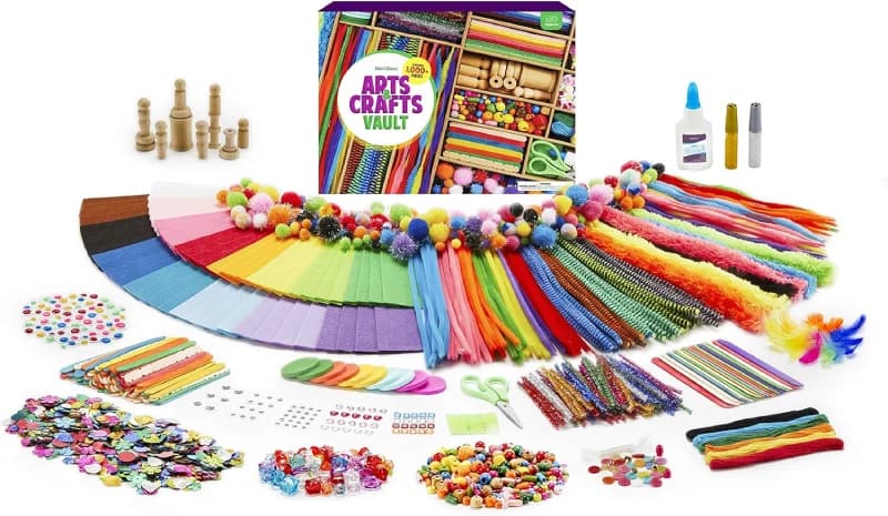 1000+ Piece Craft Supplies Kit Library in a Box Craft Gifts for Kids