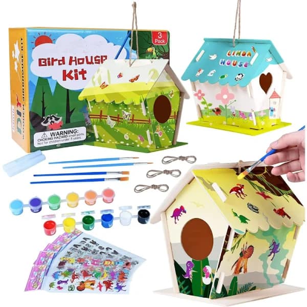 3 Pack DIY Bird House Kits Diy Gifts for Kids