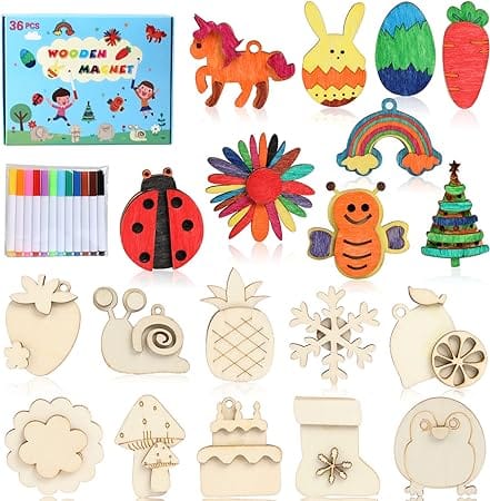 36 Wooden Art Craft for Kids Homemade Gifts for Kids