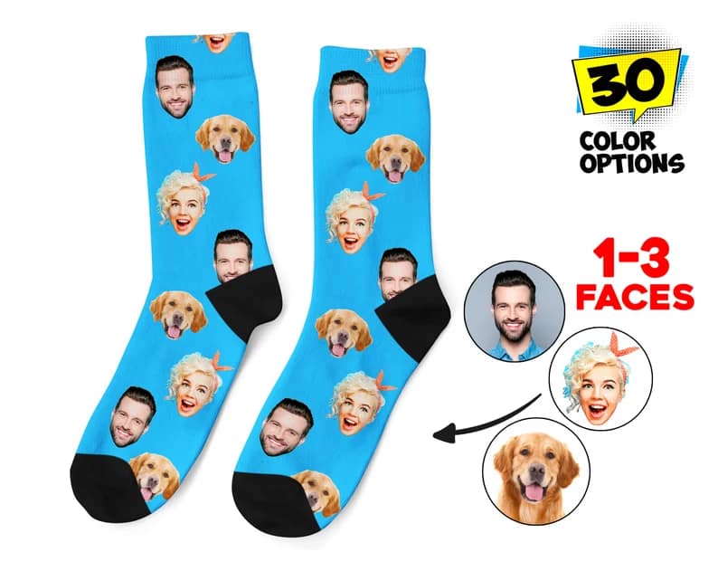 Custom Face Socks Funny Gifts Under $5