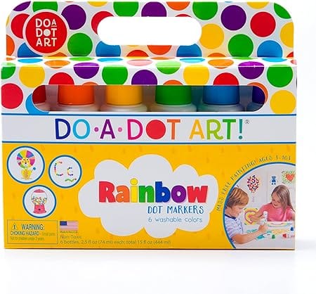 Do A Dot Art! Markers 6-Pack Rainbow Washable Paint Markers