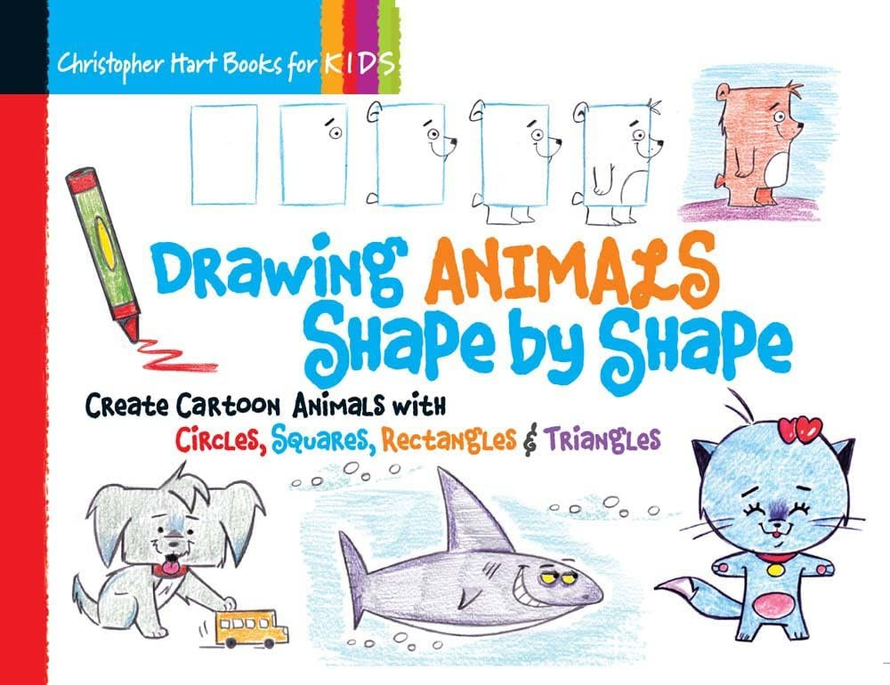 Drawing Animals Shape by Shape Drawing Gifts for Kids