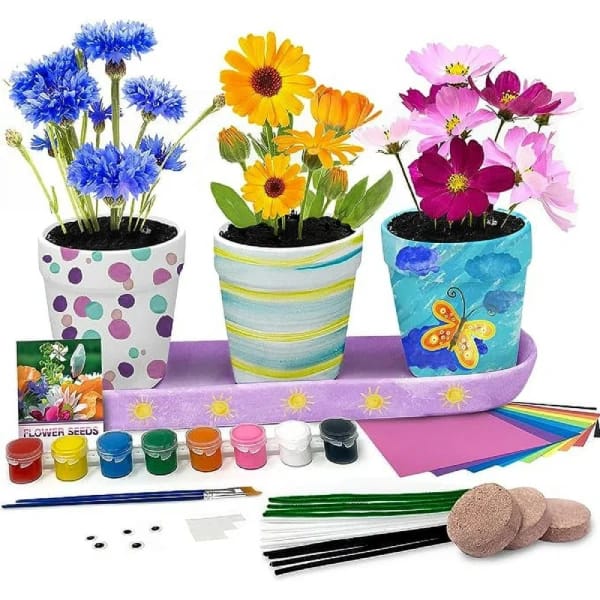 Flower Pot Painting Kit Diy Gifts for Kids
