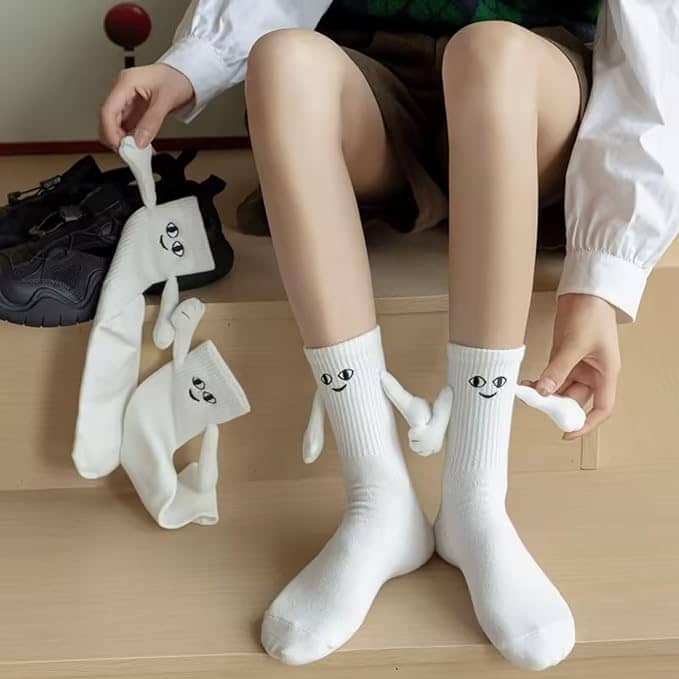 Novelty Holding Hands Socks Funny Gifts Under $5
