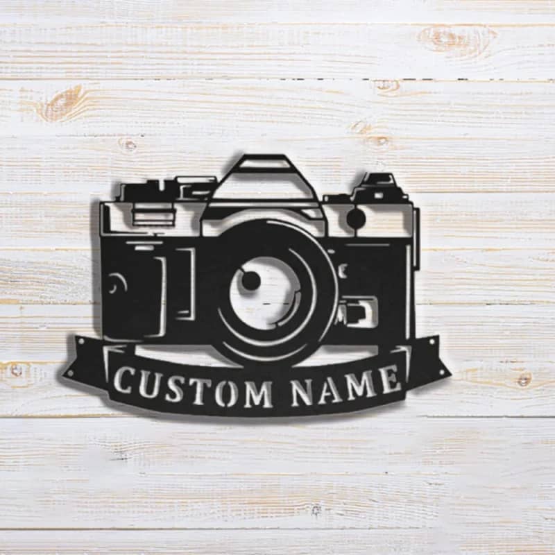 Personalized Photographer Metal Sign