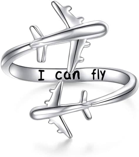 Sterling Silver Airplane Choker Ring