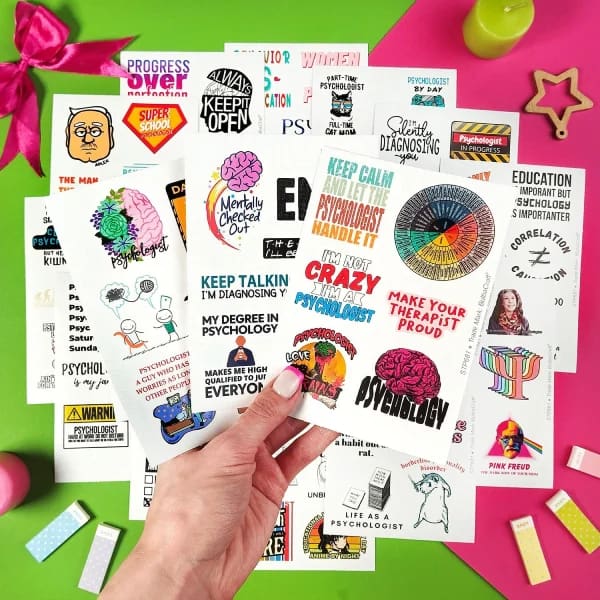 100Pcs Funny Psychology Stickers